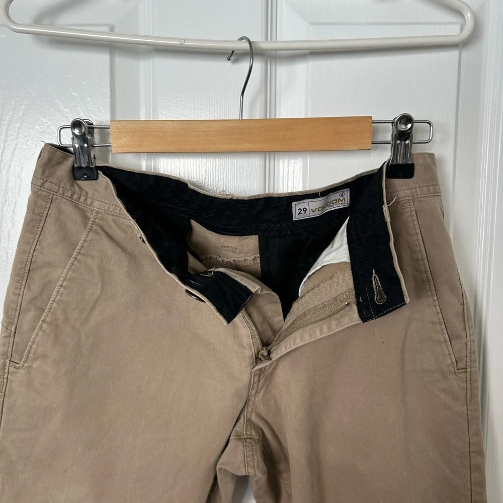 Volcom Mens Tan Pants Fit Boys Size 16 (29” waist) - Picture 3 of 9